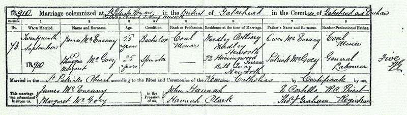 mcgoey-mceneany marriage