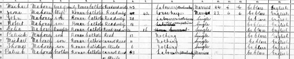 1911 census mahony