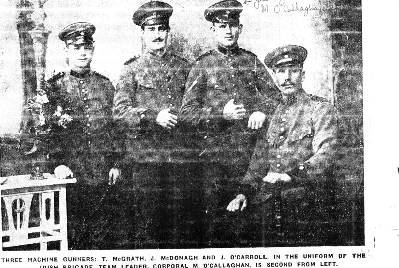 machine gunners in Irish Brigade