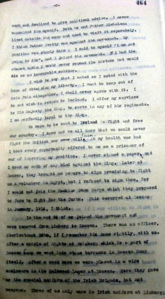 McDonagh's statement in 1919
